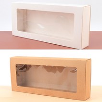 투명 선물상자 종이박스 무지 투명창 박스, 색상, 브라운