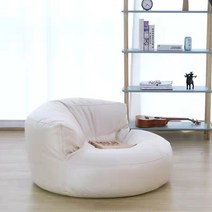 빈백쇼파 큰 가죽 콩 가방 소파 세트 커버 없음 필러 단일 의자 안락 발판 바닥 좌석 코너 휴식 Pouf, [05] Beige