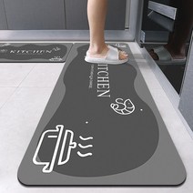 러그 주방매트심플롱 흡수 속건 매트 워셔리스 매트, 규조 진흙-V8, 60*180cm 60*90cm