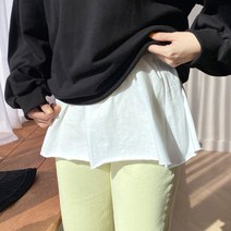 아모르데이 여성용 온이너스커트 맨투맨 레이어드 밴딩 치마 스커트