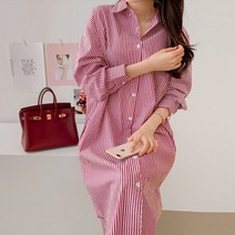 영애씨옷장 스트라이프 셔츠 롱원피스 no.0926