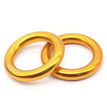 야외 공중 요가 실크 O링 암벽 등반 다기능 알루미늄 합금 링 화재 구조 탈출, 2PCS-Gold
