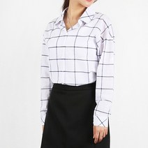 에이스하트 봄코디 여리여리 블라우스 꾸안꾸 여성용 빅사이즈 메이트체크셔츠