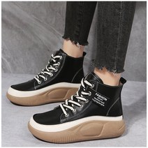jmi 여자 하이탑슈즈 여성 하이탑 스니커즈 운동화 패션 앵클 부츠 5cm