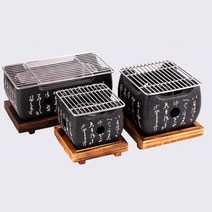 사케안주 꼬치구이 불판세트 홈쿡 일식화로 가정용미니화로 가정용화로대, 일본화로 소형+연료5P