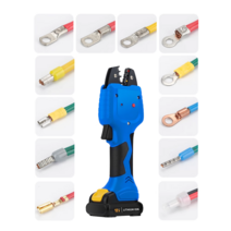 전동터미널압착기 전동펜치 슬리브압착기 케이블 유압식, 03.파란색((배터리1개), 1개