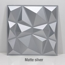 폼블럭 집 장식 벽 패널 접착 스티커 돌 벽돌 타일 거실 방수 벽지, Matte silver