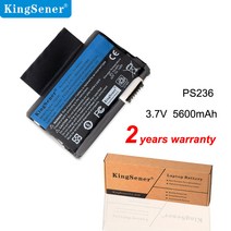 Getac용 King Sener 새 노트북 배터리 PS236 441818900006 441849800010 3.7V 5600mAh 무상 2년 보증, PS236 5600mAh/21WH