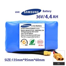 36 배터리 팩 4400mAh 4.4Ah 충전식 리튬 이온 배터리 전기 셀프 밸런싱 스쿠터 호버 보드 외발 자전거용, [01] 4400mAh
