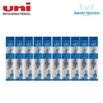 유니볼 시그노 노크식 RT1 리필심 10개 UMR-82 UMR-83, 0.38 블루x10개