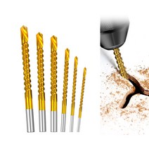 (KIMOS)밀링드릴비트6P 목공용 실린더 보링비트 홀쏘 드릴비트 비트세트, 1개