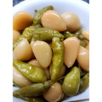 한정판매 새콤 상큼 달콤한 산고추 알마늘 절임 1kg+1kg 반찬 장아찌, 2개, 1kg