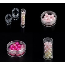 원형 투명 용기 케이스 악세서리 소품 원통형 관 보호캡 플라스틱, 제품선택, 납작 소