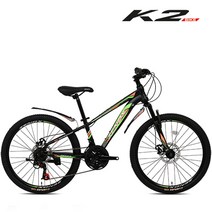2021 K2BIKE MTB자전거 로건AL 24인치 시마노21단 조립별도, 로건AL 24인치 블랙 그린, 조립 사은품C