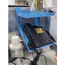 철제받침 매장용 유선전화기 다용도 회사 사무실 받침, 파란색20x25x10cm/2층