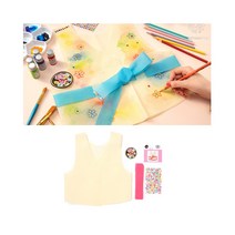 민화샵 색칠놀이 부직포 비즈 스티커 한복 만들기 세트, 분홍