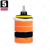 스포티지엠비언트 3 4 5 6 7 인치 버핑 패드 키트 양모 스폰지 세트 M10/M14 드릴 어댑터 자동차 관리 광택기 왁싱 연마 디스크 자동 청소, 5 Inch 125MM