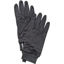 Hestra 보드장갑 겨울장갑 Merino Wool Active Liners Gloves, Charcoal, 11