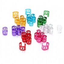 고래백화점 헤어클립 머리띠 헤어 클립 용 링 드레드락 비즈, 50pcs Silver SE01562