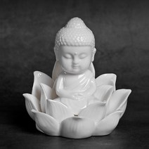 비텐 도자기 불상 미니불상 부처님상 석가모니 부처님오신날 석가탄신일 불교용품, B.연꽃좌불상, B-1(화이트 연꽃 좌불상)