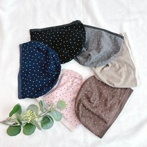 스타 배색 순면 수면 모자 비니 두건 암환자 탈모 중년여성 얇은 항암 사계절 실내 실외