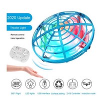 드론 미니 RC UFO 드론 LED 조명 제스처 감지 쿼드콥터 충돌 방지 유도 플라잉 볼 Dron 완구, 02 No remote control