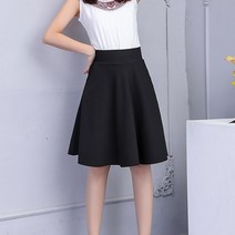 까만고양이 A라인 밴딩 미디스커트