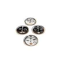 조나단애들러 컵코스터 도자기 컵받침 티코스터 인테리어오브제 소품 선물, 블랙