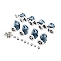 미닫이문레일 8 개/대 더블 상단 싱글 다운 23mm/25mm/27mm Chromed 휠 슬라이딩 도어 베어링 롤러 하드웨어 샤워 Cabin 막에 대 한, 01 DW-112-8PCS