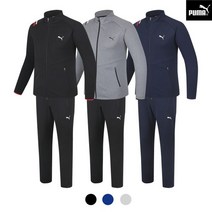 푸마 트레이닝복세트 니트 트레이닝 세트 네이비