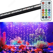 SMABAT 어항 LED 조명 리모컨 16색 변화 밝기조절 고급형 수족관용 잠수등, QL-A40 (리모컨 있음)+산소 펌프