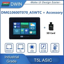DWIN 7 인치 LCD 모듈 1024*600 산업용 Arduino HMI 터치 패널 쉘 IPS 스마트 스크린 UART TFT 디스플레이 DMG10600T070_A5W, CTP SD card