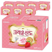 크라운 산도 딸기크림치즈 샌드, 323g, 8개