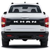 렉스턴 스포츠 칸 테일게이트 반사스티커, KHAN, 3M검정반사