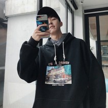 가바바 남성 후드티 핏도간지 프린팅은 더간지 기모 긴팔티 G24807