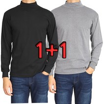 아재나라 1+1 겨울 남자 국산 면스판 반폴라티셔츠 터틀넥 YSTD1002