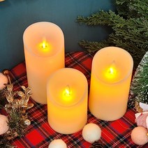 흔들리는 LED 촛불 캔들 감성 무드등 크리스마스 장식 오브제 미니조명 인테리어 소품, 중사이즈