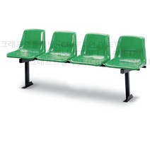 H-MS (2~5 이동식 고정식) 관람 운동장 카페 포토존 야외 야외용 벤치 연결 의자 (2인용~5인용 선택), 블루