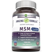 어메이징뉴트리션 포뮬러 옵티 MSM 1000mg 타블렛, 200정, 1개
