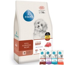 피니키 유기농 가수분해 알러지사료 소고기 2kg +피니키랜덤샘플3개, 2.5kg, 소