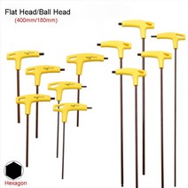 수공구세트 목공 수공구 전기수공구 1pcs t-핸들 육각 키 렌치 400mm 플랫볼, 4pc-400mm 평면(h3-h6