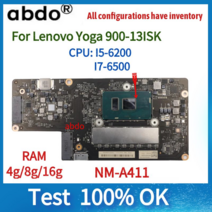 조립식 컴퓨터 2인용 모던Lenovo YOGA 900-13ISK YOGA900 노트북 마더 보드 용 BYG40 NM-A411 마더 보드 CP, 05 8G- I7 6500U