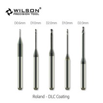 밀링 미니 머신 탭 밀링기 탁상 롤랜드 기계용 치과 지르코니아 전체 길이 50mm, 13.2.0mm DLC coating