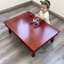 대형 교자상 제사상 접이식 차례상 손님 찻상 좌식, 75x90 직사각형 브라운 높이 50cm