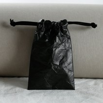빈티지 다꾸 타이벡파우치 번들 포켓 끈 휴대 액세서리 수납 가방, K04 블랙 라지