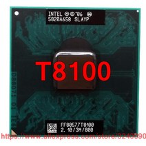 파워딜 지널 인텔 코어 2 듀오 T8100 CPU (3M 캐시 2.10 GHz MHz FSB 듀얼 코어) GM45 노트북 프로세서, 한개옵션0