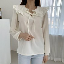 마롱패션 스트랩 레이스 여자 코디 블라우스