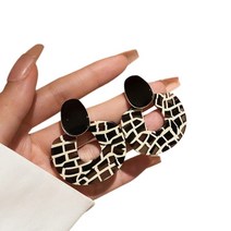 매달린 귀걸이 기하학적 드롭 이어링 hypoallergenic print 아크릴 귀걸이 아크릴 소재 패션 선물