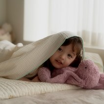 (엘린베베) 애착 블랭킷 꿀잠 이불 담요 아기 신생아 봄 여름 낮잠, (2) 백아이보리-민트