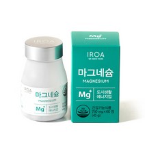 이로아 마그네슘 60정 신경 근육유지 에너지충전 눈떨림 영양제 눈위떨림 입술밑떨림 국내산 쌀추출 과일채소혼합분말 마그네슘하루권장량 충족 무부형제 무첨가물 도시생활맞춤함량 천연식물성, 750mg